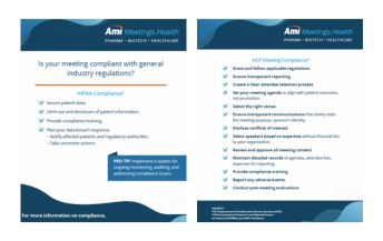 Pharmaceutical & Healthcare Meeting Compliance Checklists
